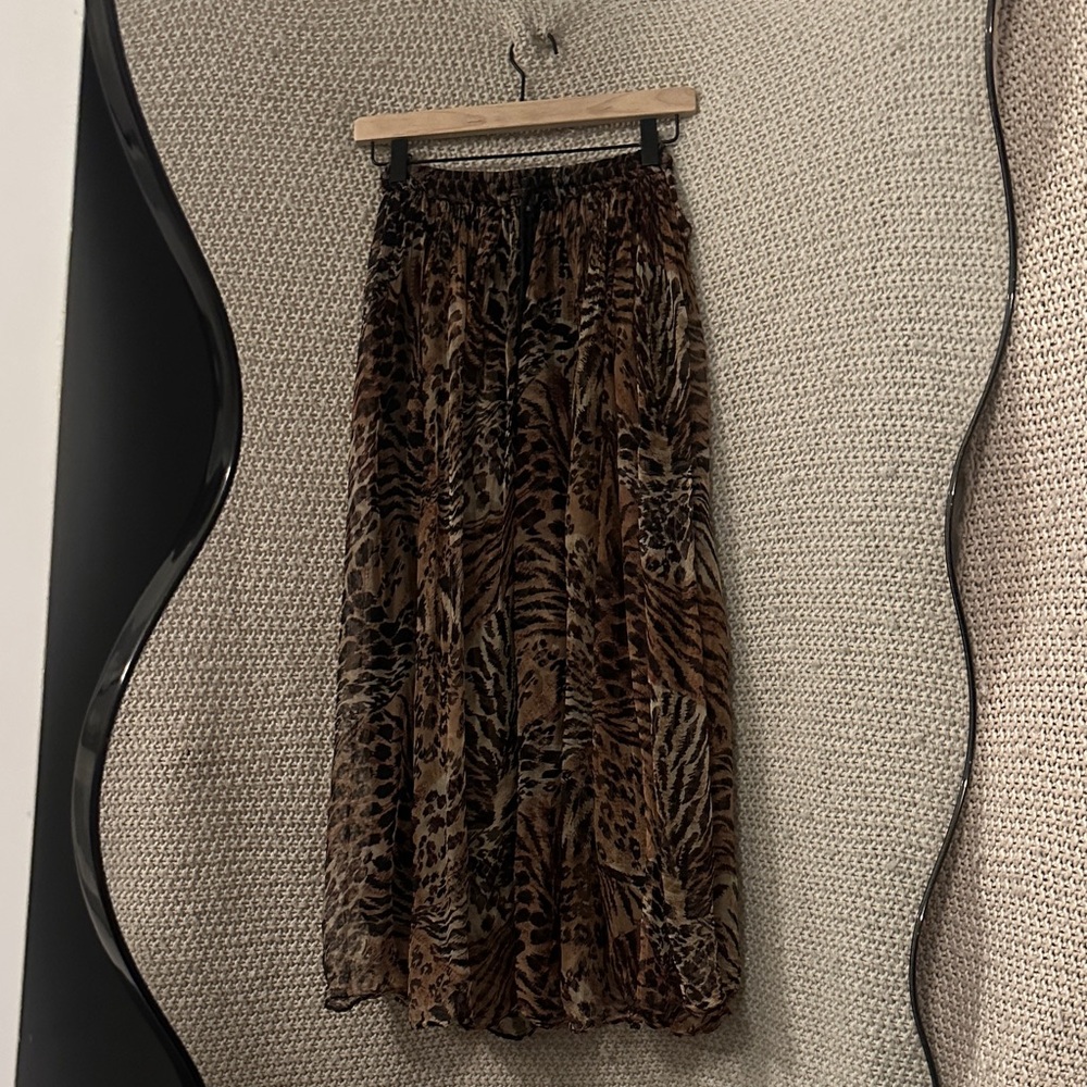 Animal Print Maxi Skirt